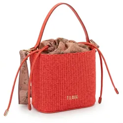 Secchiello a mano e tracolla 1A Classe Sunny Rafia LF48 9881 332 Rosso