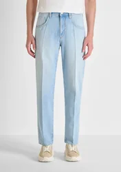 Jeans relaxed fit uomo blu denim