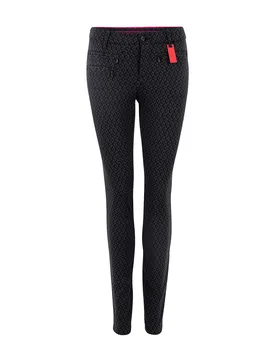 Hose Tina Black Print, dunkelgrau/schwarz 36 - Alberto - FashionsVida