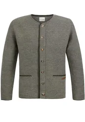 Trachtenstrickjacke Castello (olive, Gr. 56) von Classics für Herren, Oberteile, 50% Wool, 50% Polyacryl