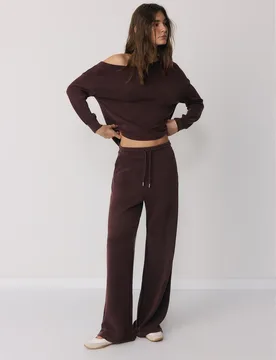 Palazzohose Jogger weicher Griff Braun L - Stradivarius - FashionsVida