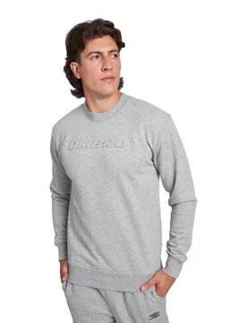 Sweat-shirt Embossed Logo Grey Marl S Homme - Umbro - FashionsVida