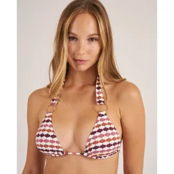 Top de bikini triangular con tirantes anchos