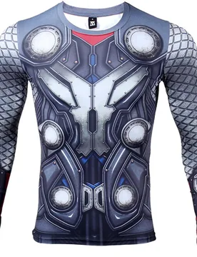 D Printed T shirts Men Compression Shirt Hero Cosplay Long Sleeve Tops Male Gym Fitness BodyBuilding Clothes - Aliexpress - FashionsVida