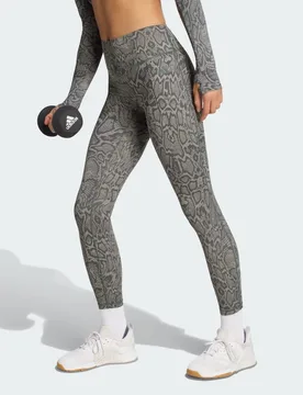Leggings 7/8 Optime PrimeLift Snake M Stone Green - Adidas - FashionsVida