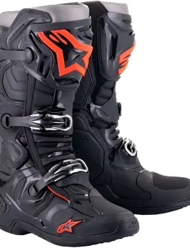 Stivali Moto Cross Enduro TECH 10 Fluo Rosso Ner taglia 13 - Alpinestars - FashionsVida