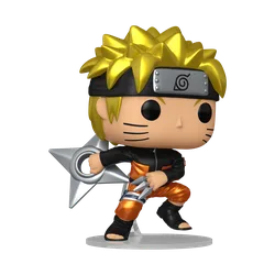 POP! Animation - Naruto Shippuden #1843 Naruto Uzumaki with Kunai & Shuriken (Metallic) [CHASE]