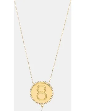 Colgante de y diamantes con Número 8 - Persée - FashionsVida