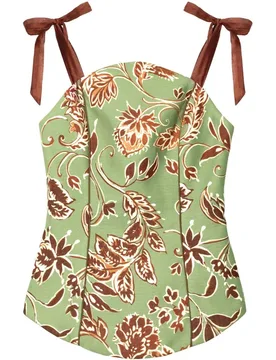 Top de tirantes estilo corpiño de algodón de mujer - The-Are - FashionsVida