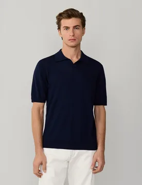 Polo de hombre manga corta de punto de algodón - Façonnable - FashionsVida