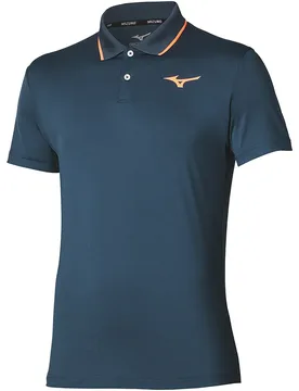 Tennis Short Sleeve Polo Insigna Blue L - Mizuno - FashionsVida