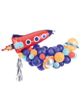 Ballonbogen-Set Weltraum-Party 76-teilig mit Rakete - PARTYDECO - FashionsVida