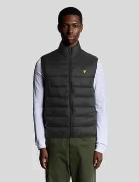 Men's Wadded Gilet in Jet Black - Lyle & Scott - FashionsVida