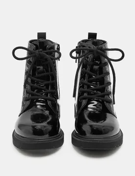 Kids' Patent Boots (4 Small - 6 Large) Black Female - M&S - FashionsVida