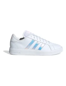 Sneakers bianche con strisce iridescenti in materie sintetiche Grand Court Base 2.0 37⅓ - Adidas - FashionsVida