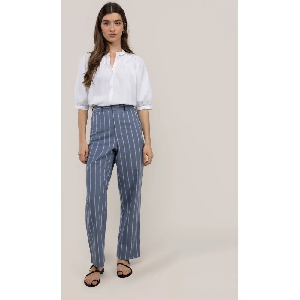 Pantalón recto de rayas de mujer nora - El Ganso - FashionsVida