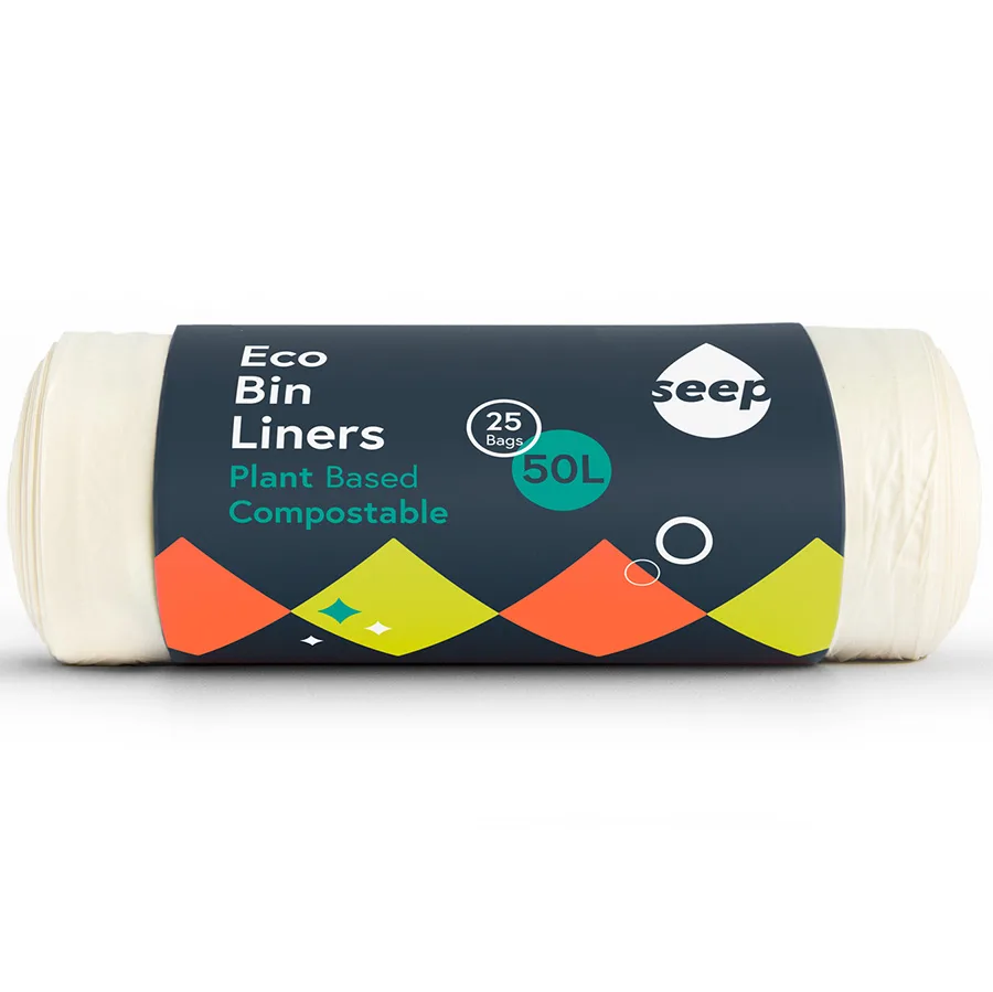 Large Compostable Bin Liners - 50L - 25 bags - Seep - FashionsVida