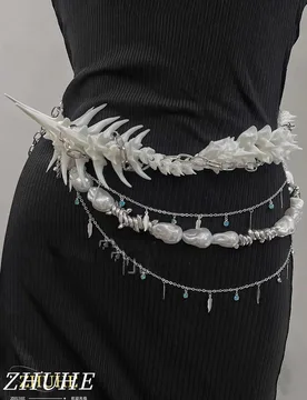 ZHUHE The Cyberpunk Style Light Spine Beaded Waist Chain Is A Perfect Jewelry Accessory For Women And A Party Gift For Their Gir - Aliexpress - FashionsVida