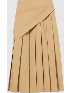 Falda plisada midi de tiro medio con pañuelo - CLAUDIE PIERLOT - FashionsVida