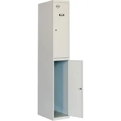 Taquilla metálica Profesional Tándem 2 Puertas Montada
