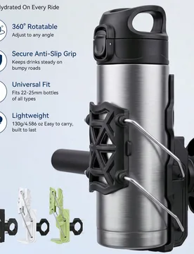 Pieza Soporte universal para botella de agua de motocicleta, soporte para taza de bicicleta de ABS reforzado y a prueba de golpes, soporte para taza g - Shein - FashionsVida