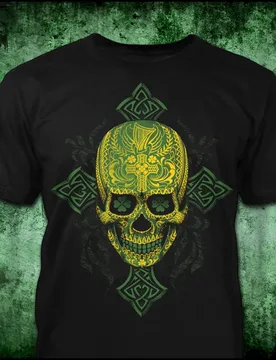 Irish Sugar Skull T-Shirt New 100% Cotton O-Neck Summer Short Sleeve Casual Mens T-shirt Size S-3XL - Aliexpress - FashionsVida