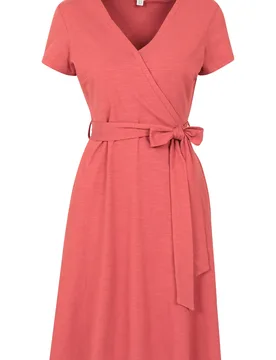 Santorini Womens UV Jersey Wrap Dress - Orange - Orange - Size: 14 - Mountain Warehouse - FashionsVida