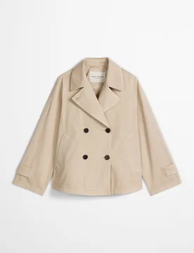Chaqueta de mujer Caban relajada de sarga de algodón ecológico - MARC O'POLO - FashionsVida