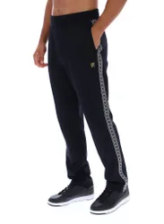 Black Layton Straight Leg Pants with Tape Detail - XS