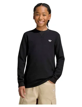 Originals Maglietta A Maniche Lunghe Regular Waffle Top Black 11-12 Anni - Adidas - FashionsVida