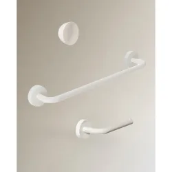 Colección de accesorios de baño en blanco Geyser