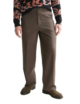 Pantaloni Chino Milo Relaxed Straight Fit Walnut Check 31 - Scotch & Soda - FashionsVida