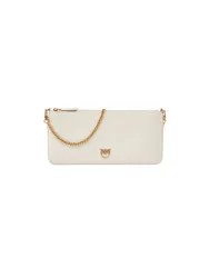 Borse a spalla donna - horizontal flat vitello seta - bianco