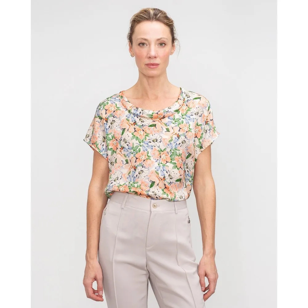 Blusa de mujer de manga corta con cuello redondo - Lasserre - FashionsVida