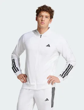 Giacca da tennis Club 3-Stripes Knitted S White - Adidas - FashionsVida