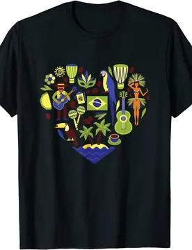 I Love Brazil Iconic Traditional Souvenir Gift Brazilian Men T-Shirt Short Sleeve Casual 100% Cotton O-Neck Summer Shirts - Aliexpress - FashionsVida