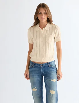 Camisa Polo de mujer en con bolsillo - Wrangler - FashionsVida