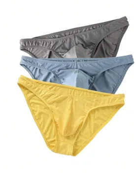 Tangas tipo bóxer transparentes de seda para hombre, sexy, refrescante, suave, en forma de U, panal, para verano XS - Shein - FashionsVida