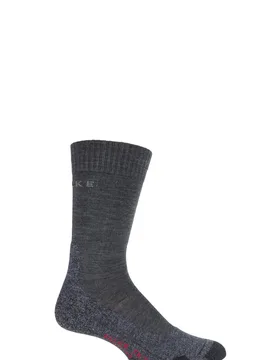 Pair Asphalt TK2 Medium Volume Ergonomic Cushioned Trekking Socks Men's 11-12.5 Mens - - Grey - Size: 11-12.5 Mens - Falke - FashionsVida