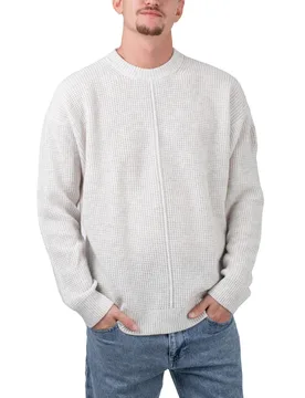 Badge Waffle Sweater Grey Heather XXL Herren - Calvin Klein - FashionsVida