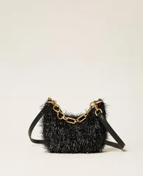 Sac Mini Croissant avec lurex et chaîne