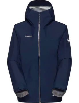 Veste de randonnée imperméable en GORE-TEX ePE - Crater Light HS Hooded Jacket Women Marine - Taille M - Navy - Mammut - FashionsVida