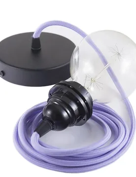Cables Lampe Suspendue Pendel Pour Abat-jour Rm07 2 M Lilac / Black One Size - Creative - FashionsVida