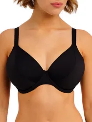 Womens Jewel Cove Plunge Bikini Top - Black Polyamide - Size 36ff