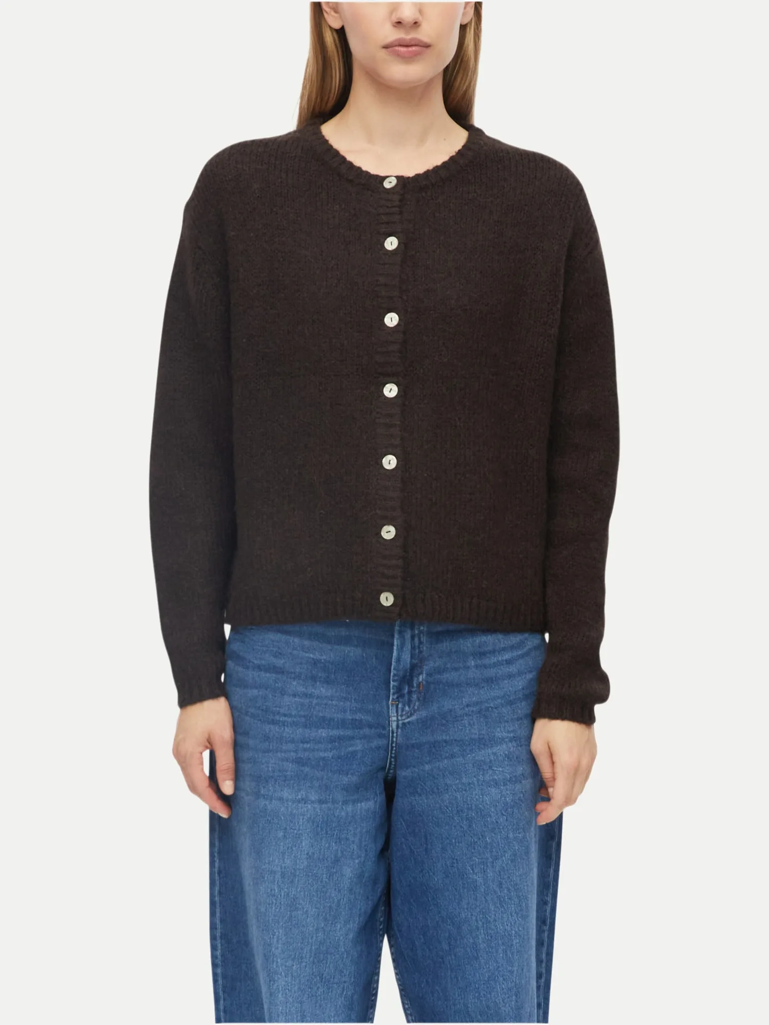RED LABEL Strickjacke Meliert Braun 44 - S. Oliver - FashionsVida
