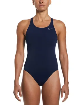 Hydrastrong Solids Fast Back 2.0 Swimsuit Midnight Navy US 34 Women - Nike Swim - FashionsVida