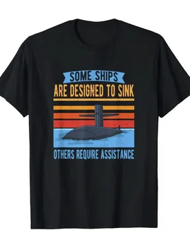 Some Boats Designed As Sinking Slogans And Cartoon Submarine Patterns-100%cotton O-neck short sleeve printed men's T-shirt - Aliexpress - FashionsVida