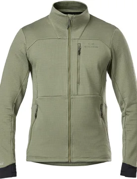 Polaire technique en Polartec® - M Thorens Polartec Powergrid Fleece Khaki - Taille S - Kaki - Eider - FashionsVida