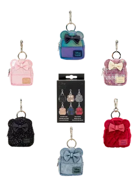 Disney: Minnie Mouse Glitter Mystery Box Mini Backpack Keychain Charm - Loungefly - FashionsVida