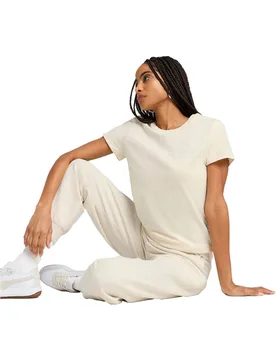 Essentials script camiseta manga corta mujer Beige (XS) - Puma - FashionsVida